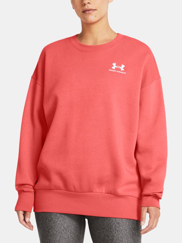 Under Armour Under Armour Essential Flc OS Crew Pulover Rdeča