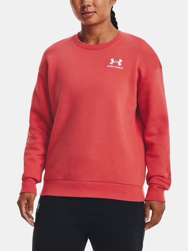 Under Armour Under Armour Essential Fleece Crew Pulover Rdeča