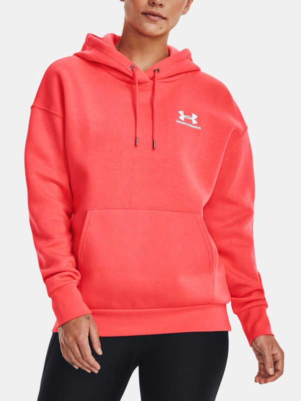 Under Armour Under Armour Essential Fleece Hoodie Pulover Rdeča