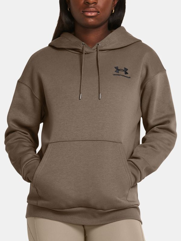 Under Armour Under Armour Essential Fleece Hoodie Pulover Rjava