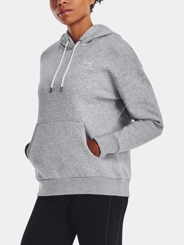 Under Armour Under Armour Essential Fleece Hoodie Pulover Siva