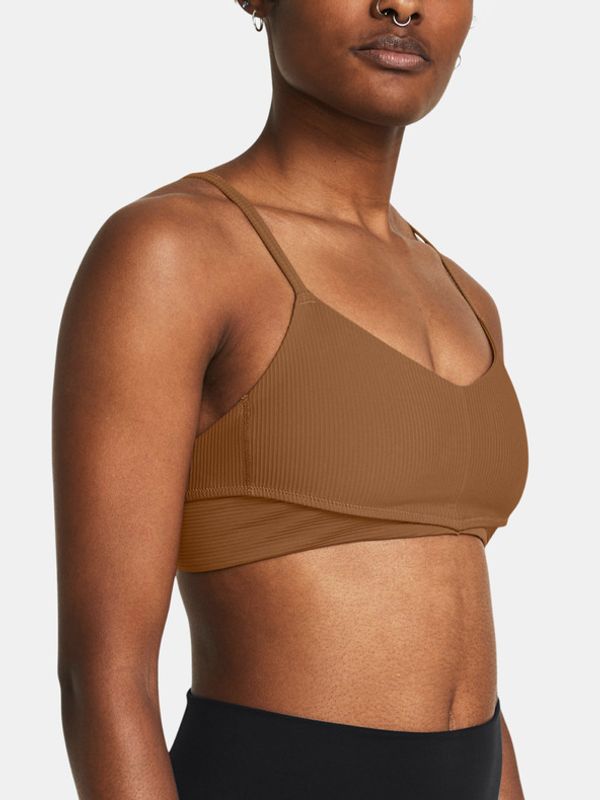 Under Armour Under Armour Meridian Rib Bralette Športni Modrček Rjava