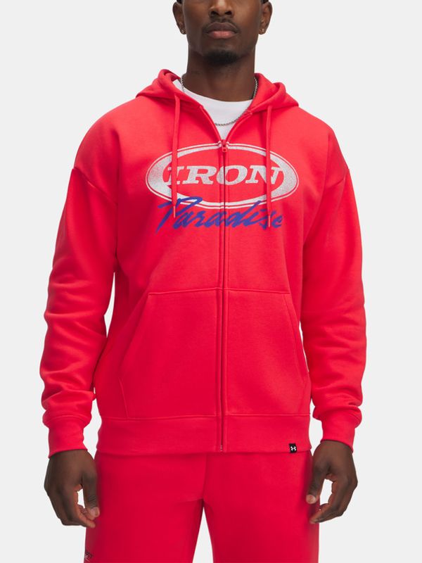 Under Armour Under Armour Project Rock Icon Fleece FZ Pulover Rdeča