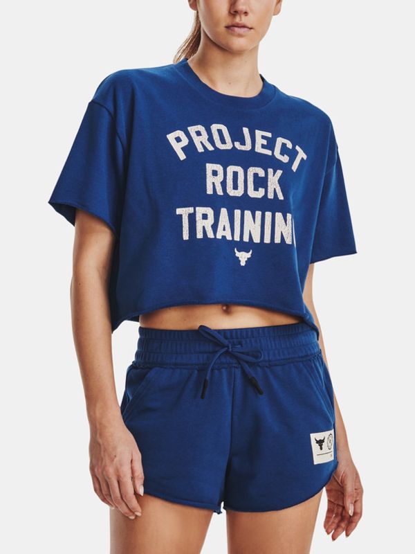 Under Armour Under Armour Project Rock SS Crop Rvl Terry TG Top Modra