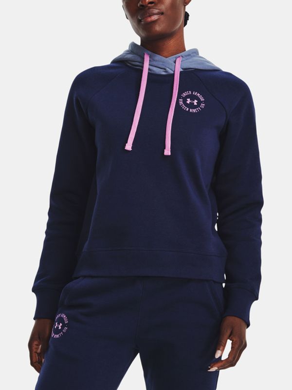 Under Armour Under Armour Rival Fleece CB Hoodie Pulover Modra