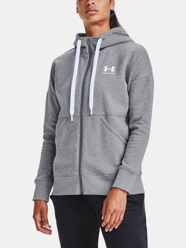 Under Armour Under Armour RIVAL FLEECE FZ HOODIE Pulover Siva