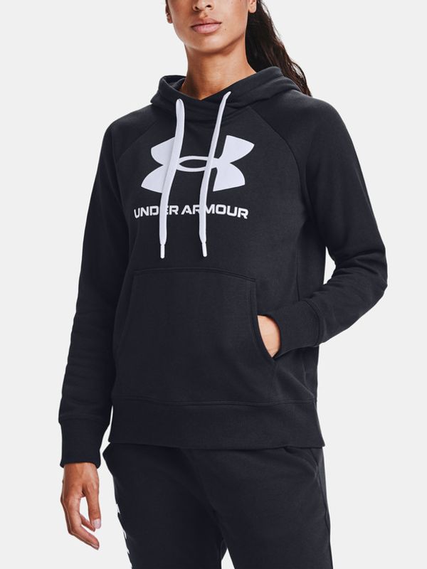 Under Armour Under Armour Rival Fleece Logo Hoodie Pulover Črna