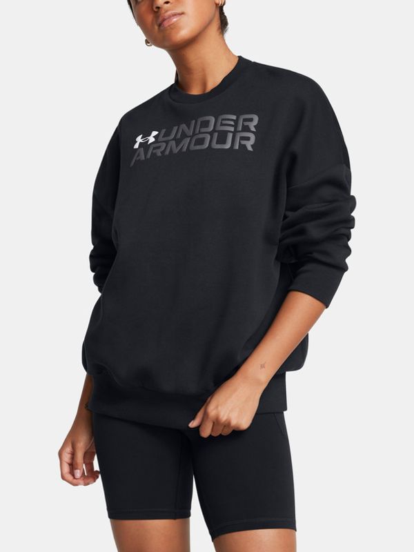 Under Armour Under Armour Rival Fleece WordmarkOS Crew Pulover Črna