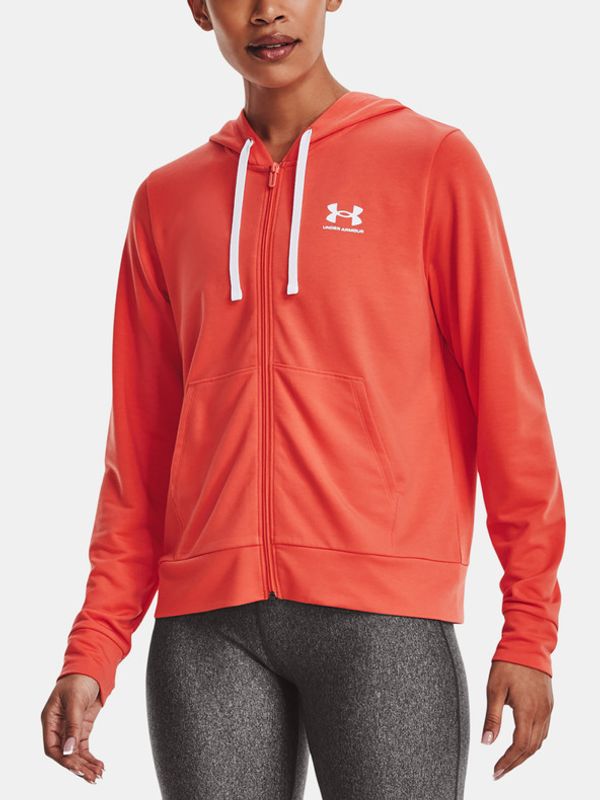 Under Armour Under Armour Rival Terry FZ Pulover Oranžna