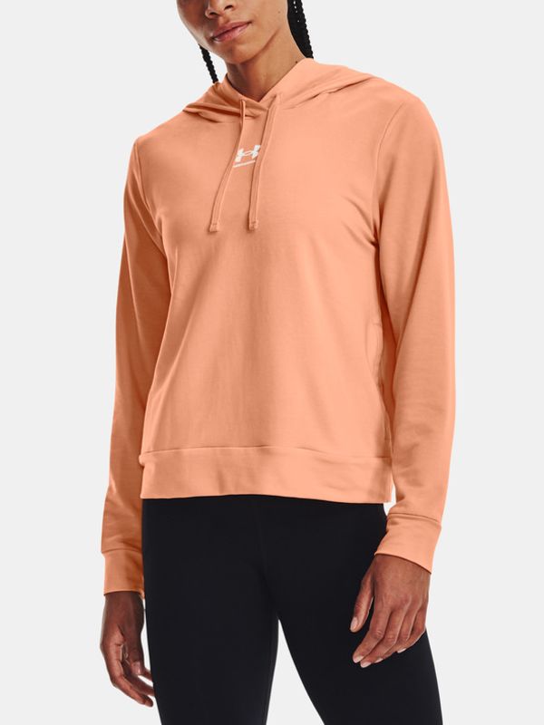 Under Armour Under Armour Rival Terry Hoodie Pulover Oranžna