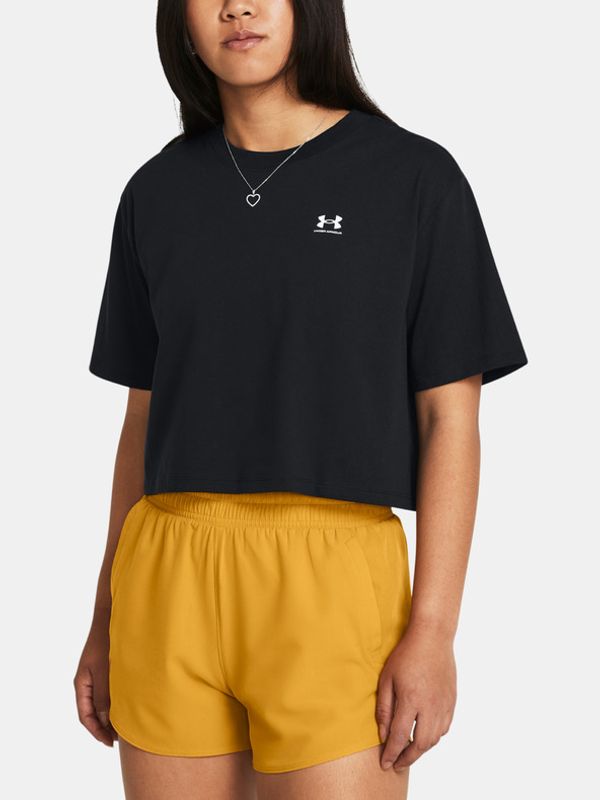 Under Armour Under Armour UA Boxy Crop Logo SS Majica Črna