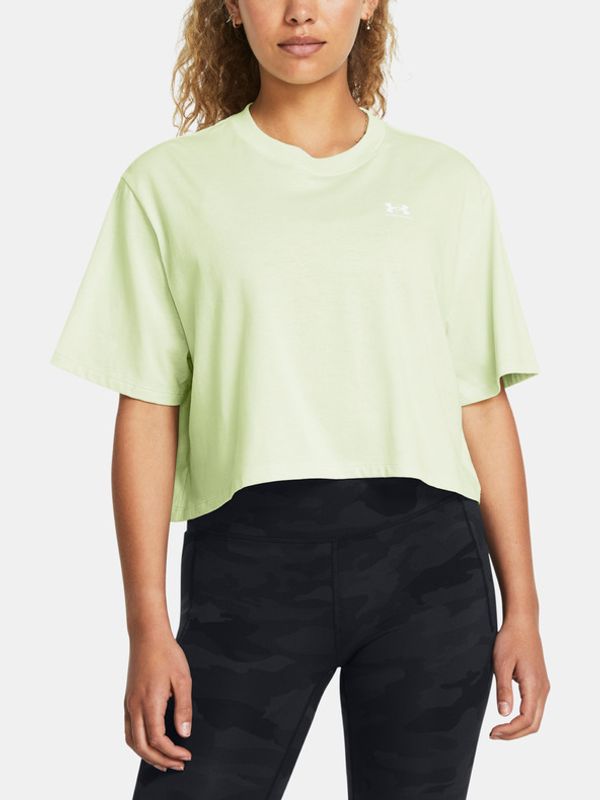 Under Armour Under Armour UA Boxy Crop Logo SS Majica Zelena