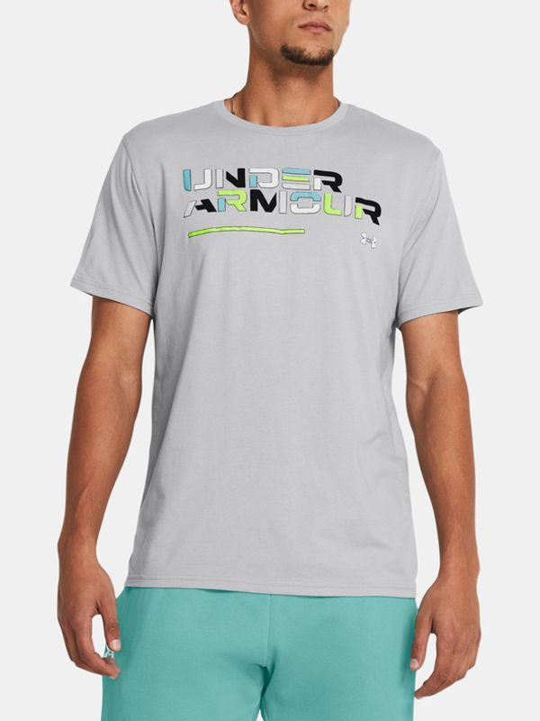 Under Armour Under Armour UA Colorblock Wordmark SS Majica Siva