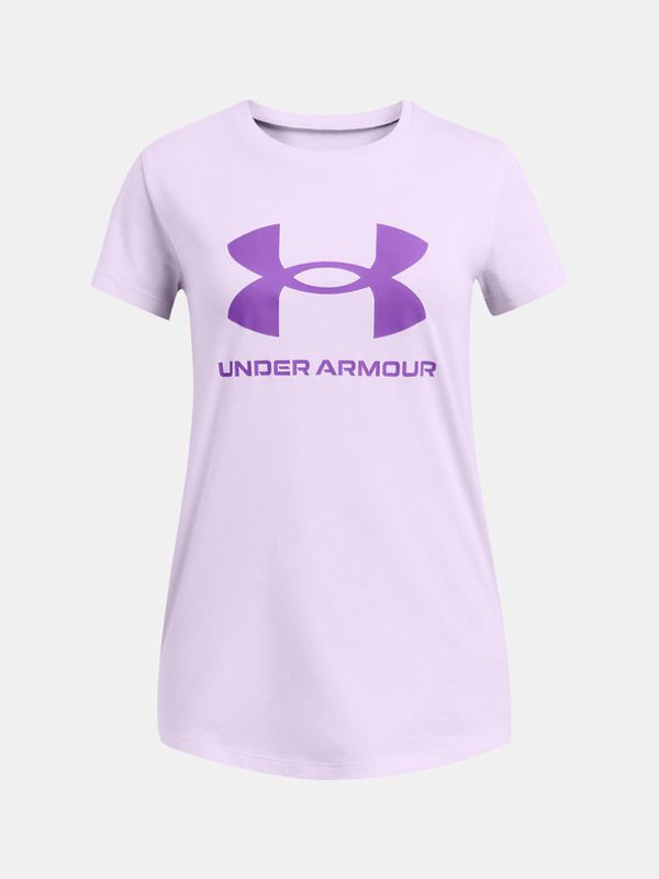 Under Armour Under Armour UA Crop Sportstyle Logo SS Majica otroška Vijolična