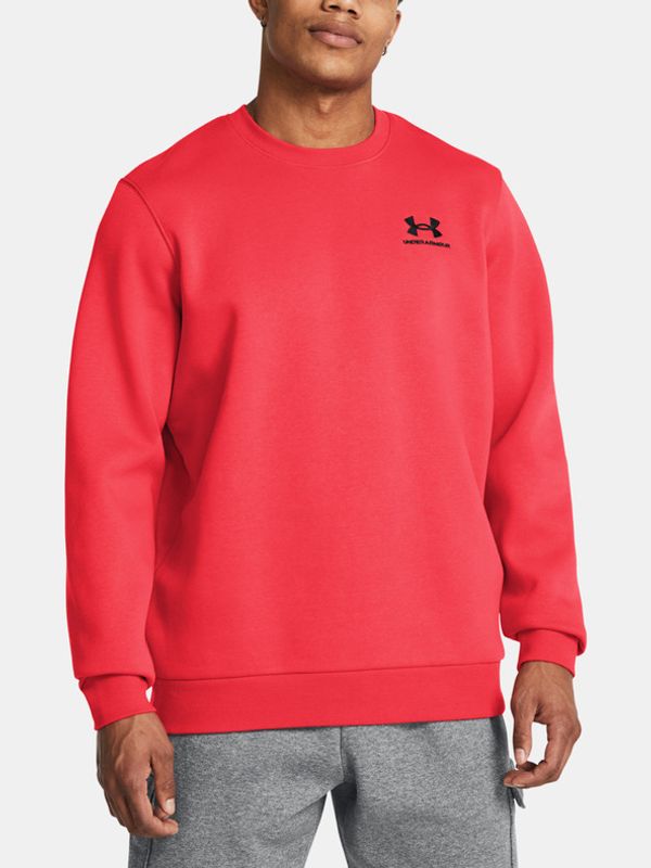 Under Armour Under Armour UA Icon Fleece Crew Pulover Rdeča