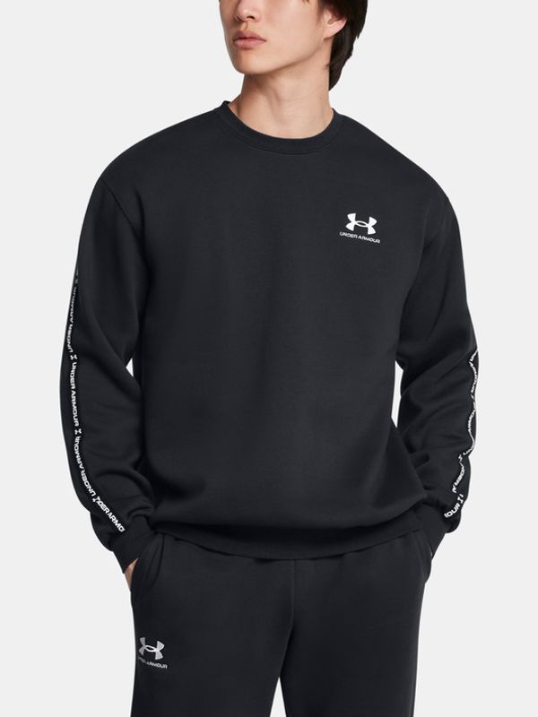 Under Armour Under Armour UA Icon Fleece Crew Taping Pulover Črna