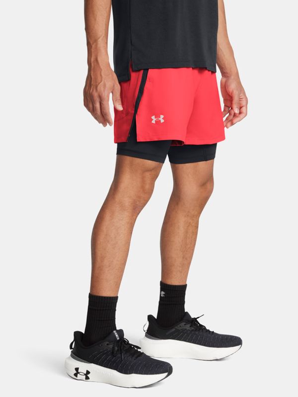 Under Armour Under Armour UA Launch 5'' 2-IN-1 Kratke hlače Rdeča