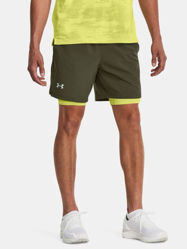 Under Armour Under Armour UA Launch 7'' 2-In-1 Kratke hlače Zelena