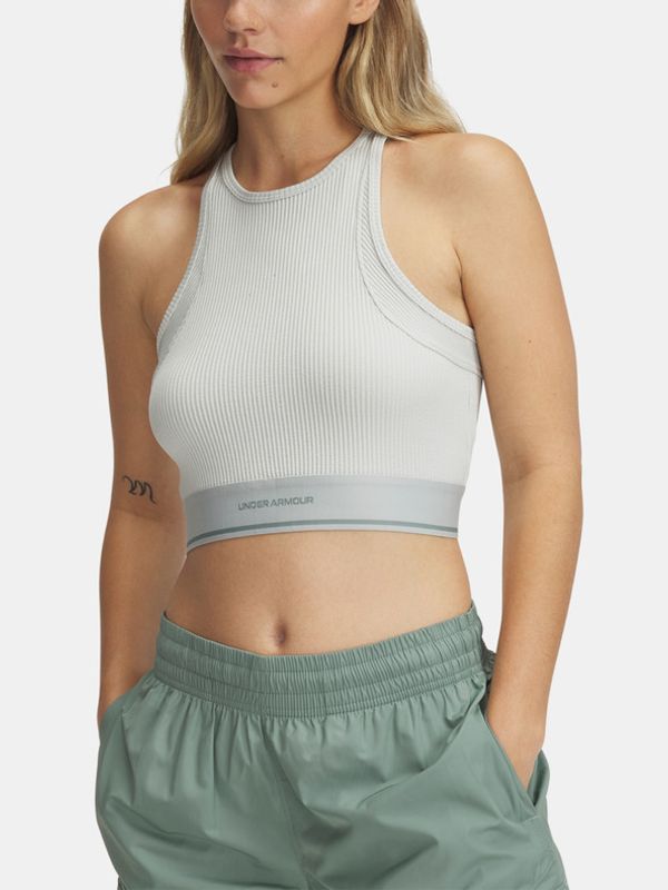 Under Armour Under Armour UA Meridian Rib Branded Majica brez rokavov Zelena