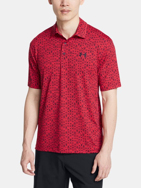 Under Armour Under Armour UA Playoff 3.0 Printed Polo Majica Rdeča