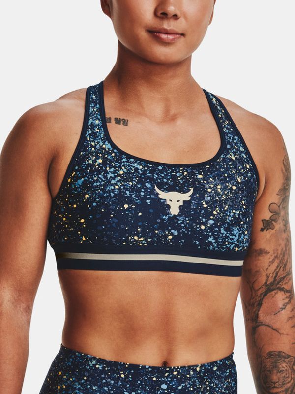 Under Armour Under Armour UA Project Rock Bra Printed Športni Modrček Modra