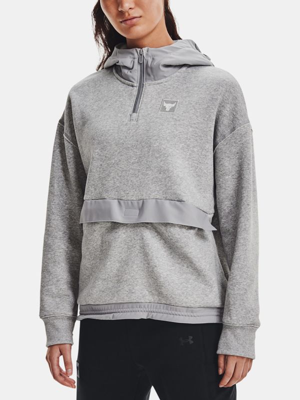 Under Armour Under Armour UA Project Rock Fleece 1/4 Zip Pulover Siva