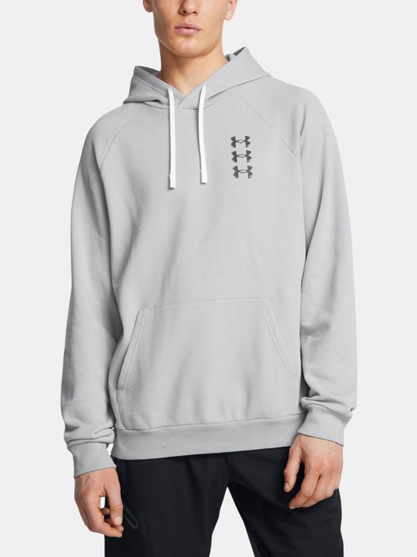 Under Armour Under Armour UA Rival Flc Txtr SND Hoodie Pulover Siva