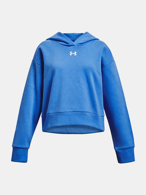 Under Armour Under Armour UA Rival Fleece Crop Hoodie Pulover otroška Modra