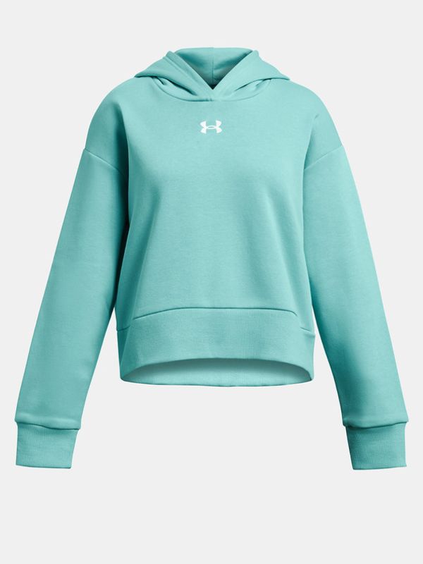 Under Armour Under Armour UA Rival Fleece Crop Hoodie Pulover otroška Modra