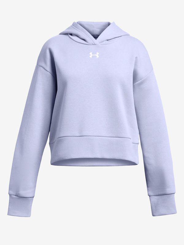 Under Armour Under Armour UA Rival Fleece Crop Hoodie Pulover otroška Vijolična