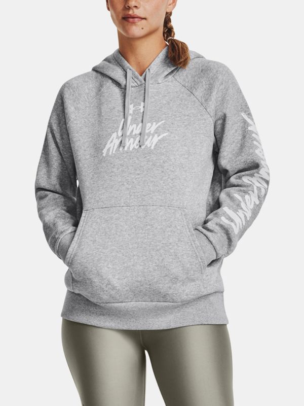 Under Armour Under Armour UA Rival Fleece Graphic Hdy Pulover Siva