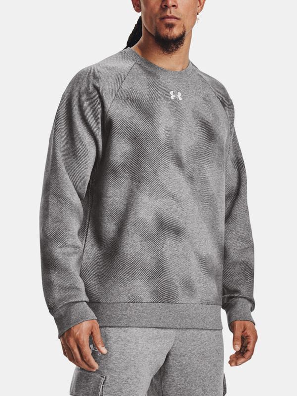 Under Armour Under Armour UA Rival Fleece Printed Crew Pulover Siva