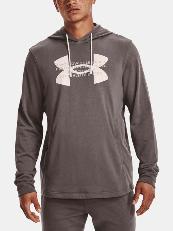 Under Armour Under Armour UA Rival Terry Logo Hoodie Pulover Rjava