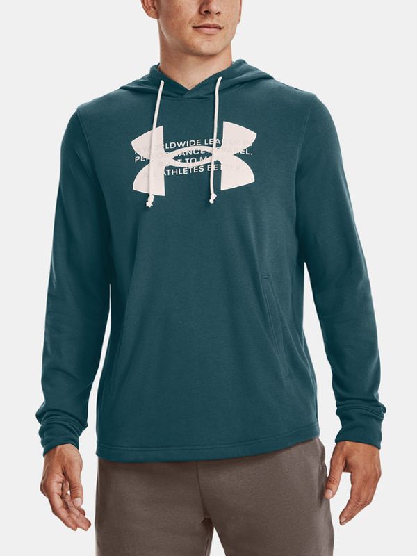 Under Armour Under Armour UA Rival Terry Logo Hoodie Pulover Zelena