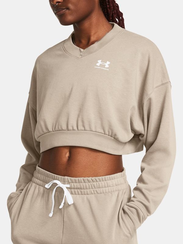 Under Armour Under Armour UA Rival Terry OS Crop Crw Pulover Rjava