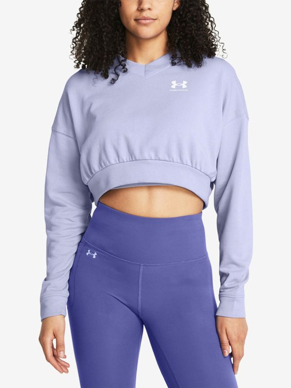 Under Armour Under Armour UA Rival Terry OS Crop Crw Pulover Vijolična