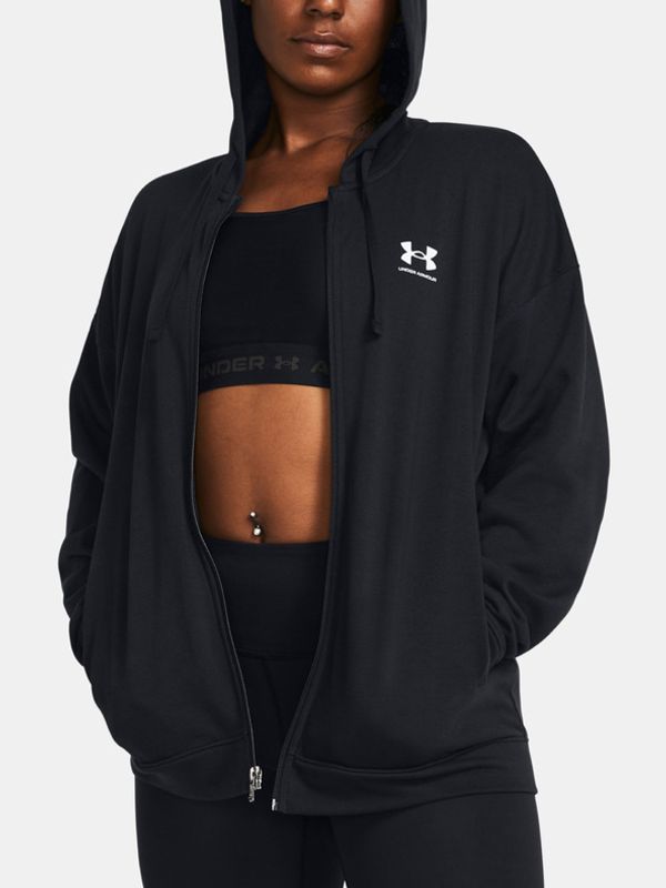 Under Armour Under Armour UA Rival Terry OS FZ Hooded Pulover Črna