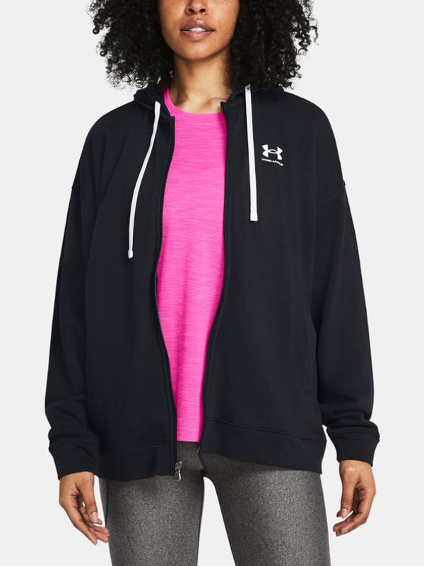 Under Armour Under Armour UA Rival Terry OS FZ Hooded Pulover Črna