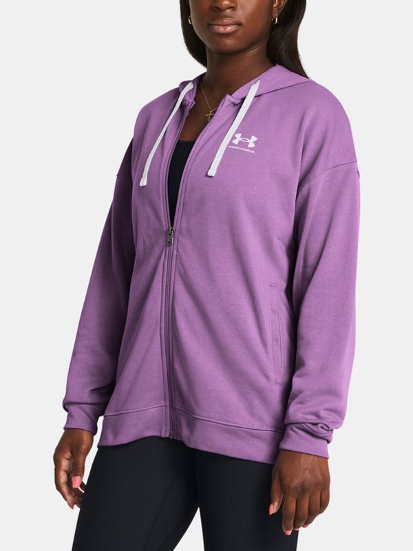 Under Armour Under Armour UA Rival Terry OS FZ Hooded Pulover Vijolična