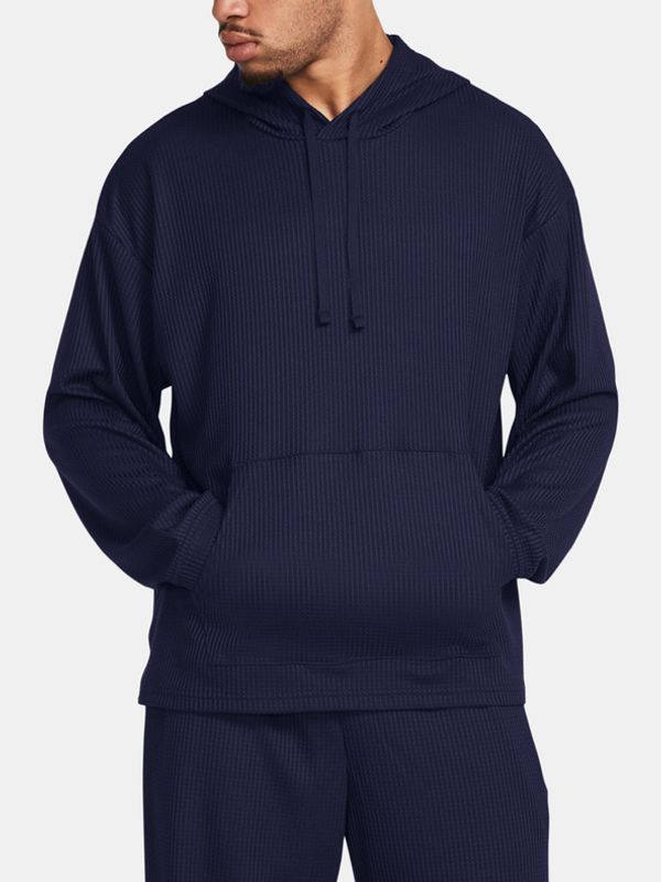 Under Armour Under Armour UA Rival Waffle Hoodie Pulover Modra