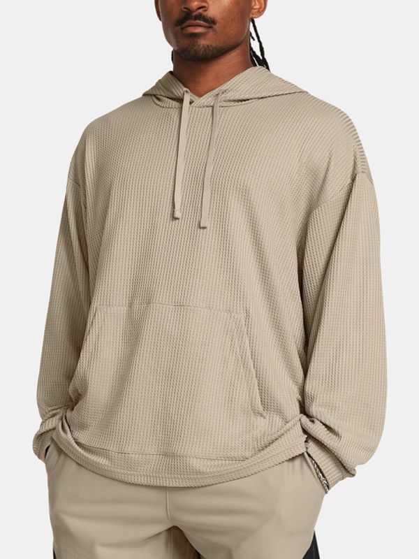 Under Armour Under Armour UA Rival Waffle Hoodie Pulover Rjava