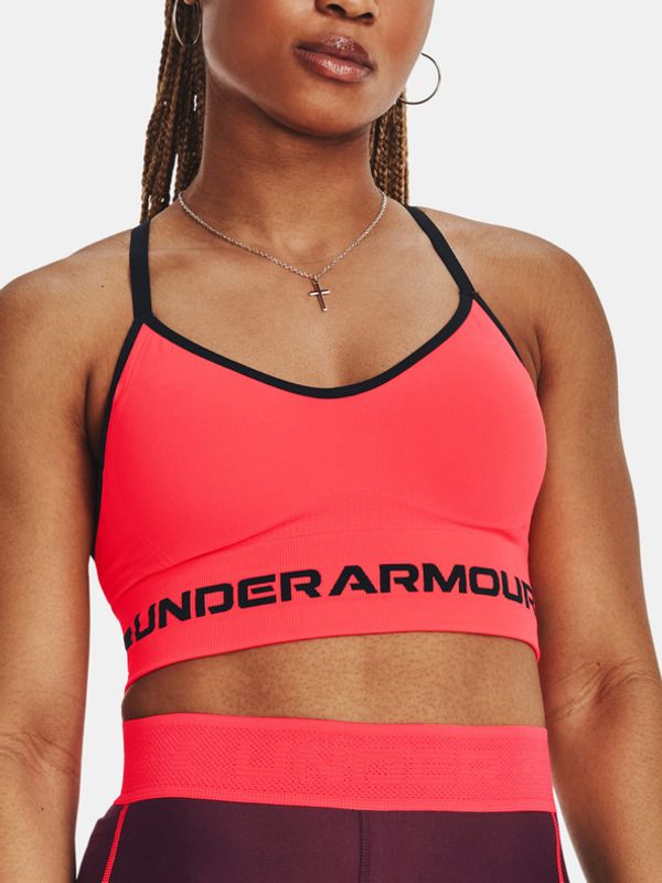 Under Armour Under Armour UA Seamless Low Long Športni Modrček Rdeča