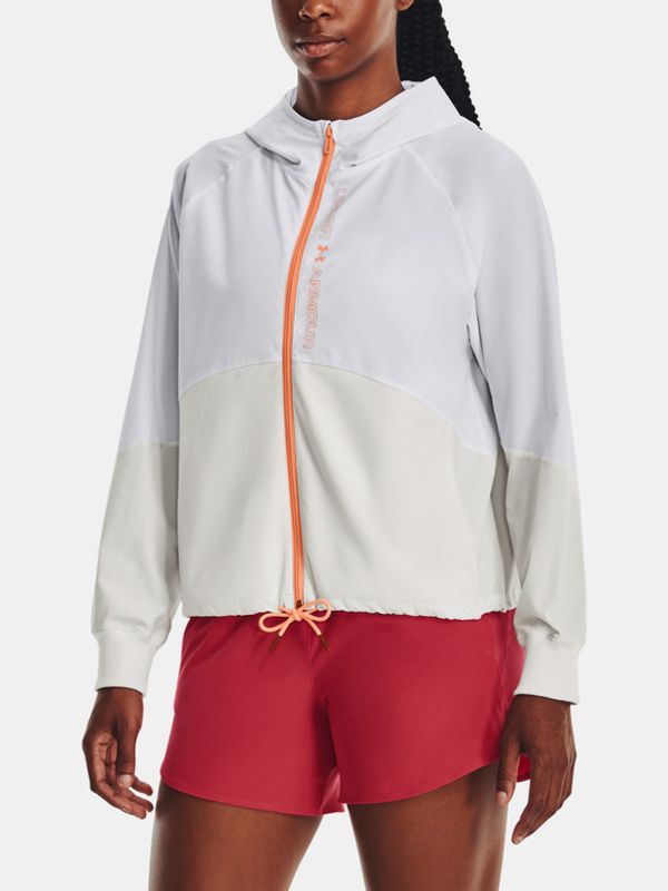 Under Armour Under Armour Woven FZ Jacket-WHT Jakna Bela