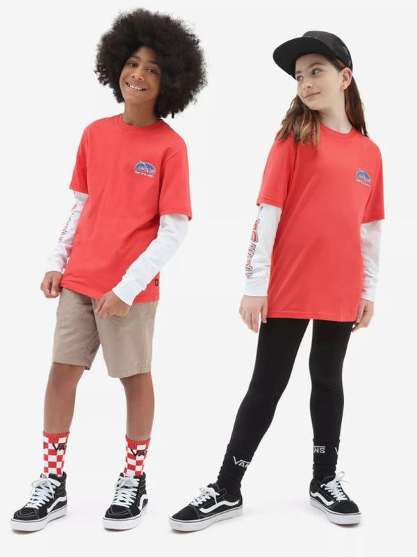 Vans Vans Digitally Free Twofer Majica otroška Rdeča