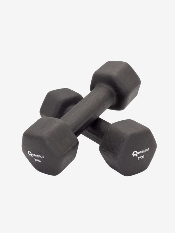 Worqout Worqout Neopren Dumbell 2kg Dumbbells Črna