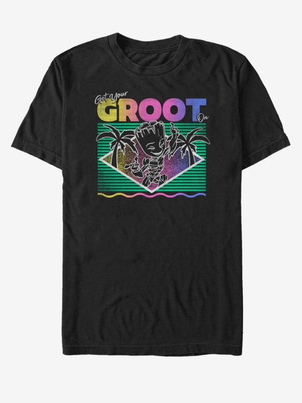 ZOOT.Fan ZOOT.Fan Marvel Get Your Groot On Strážci Galaxie Majica Črna