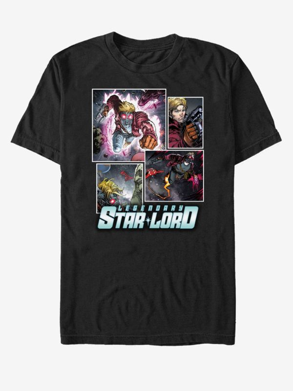 ZOOT.Fan ZOOT.Fan Marvel Legendary Star Lord Strážci Galaxie Majica Črna