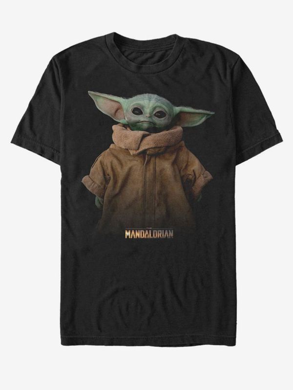 ZOOT.Fan ZOOT.Fan Star Wars Baby Yoda Mandalorian Majica Črna