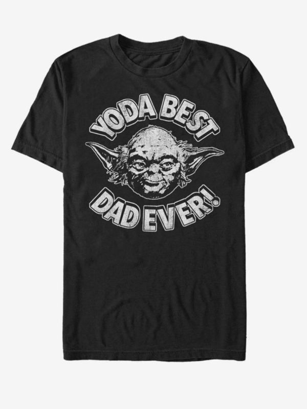 ZOOT.Fan ZOOT.Fan Star Wars Yoda Best Dad Majica Črna